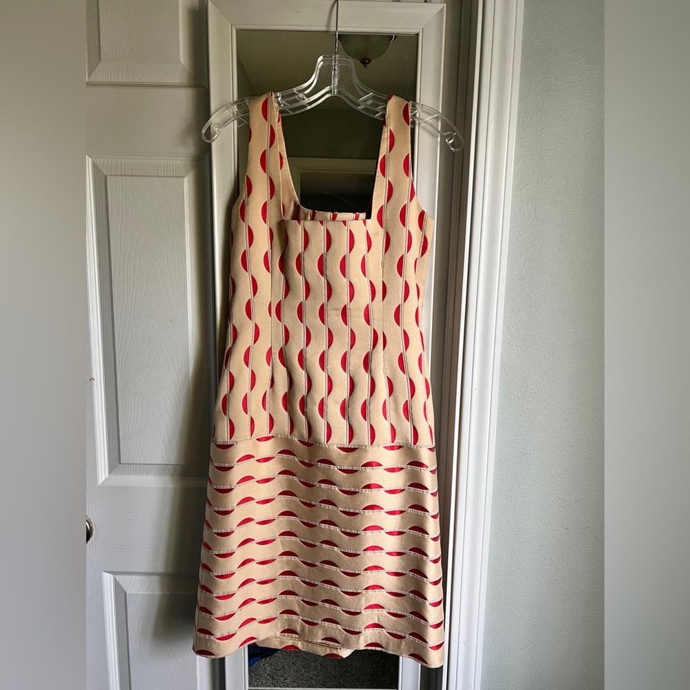 Vintage WORTH Petite Jacquard Sculpted Sheath